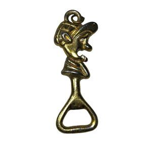 1960's Vintage British Comic Andy Capp Brass Bottle Opener Breweriana